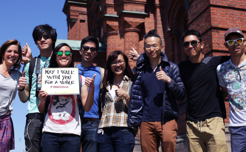Korean students at Uspenski Cathedral