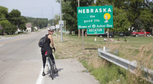 Kaisa Leka cycling in Nebraska