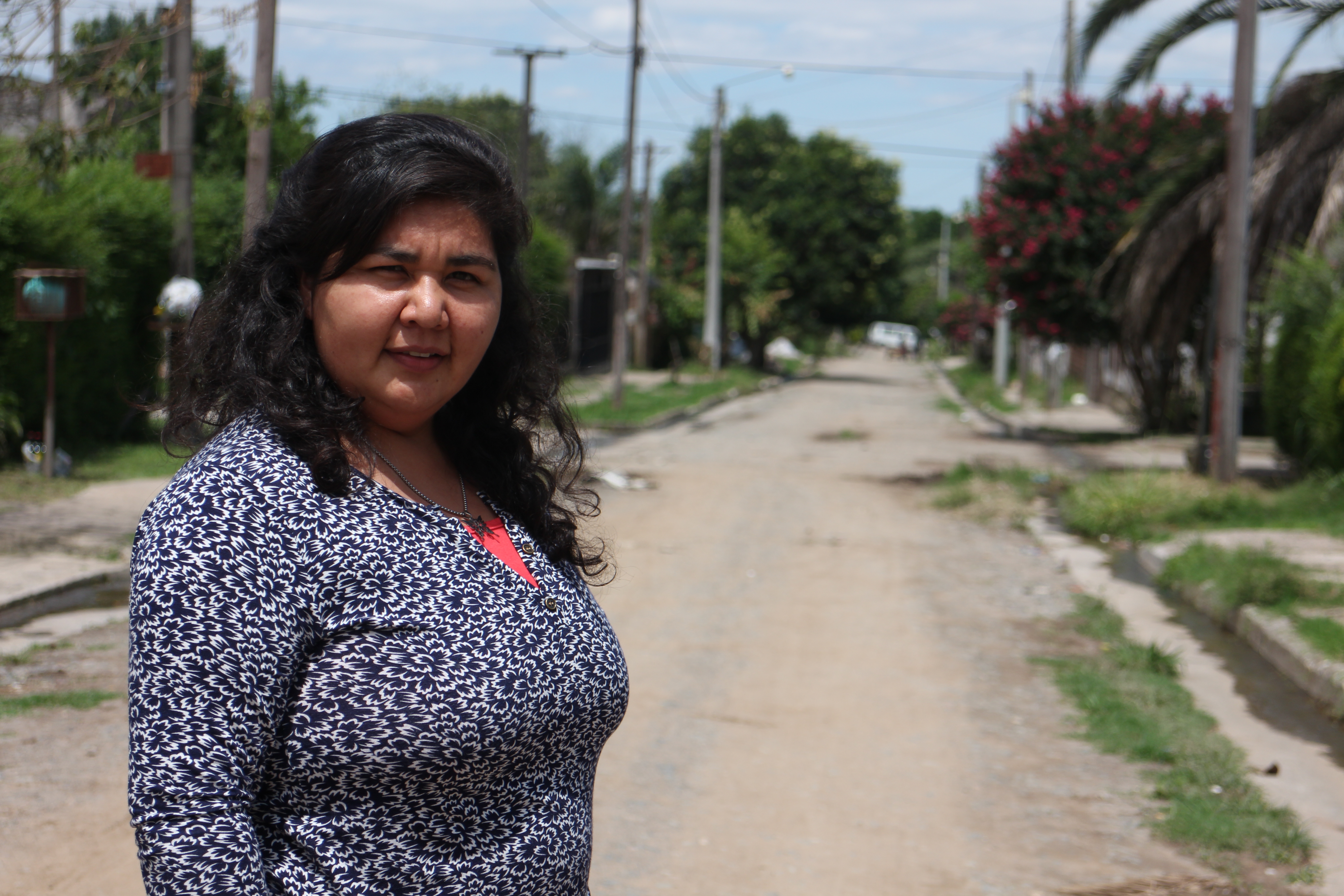 Bettina on her home street in Tucuman