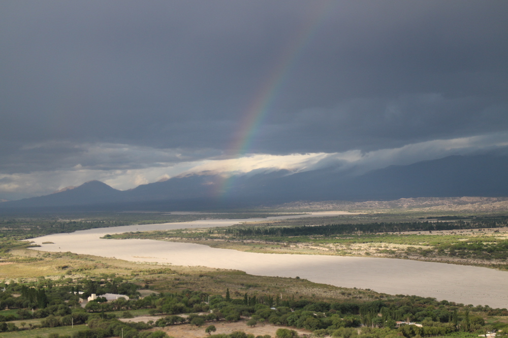 Rainbow above Calchaqui Valley